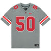 Ohio State Buckeyes Nike #50 Alec DelSignore Student Athlete Gray Football Jersey - Front View