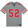 Ohio State Buckeyes Nike #52 Joshua Mickens Student Athlete Gray Football Jersey - Front View