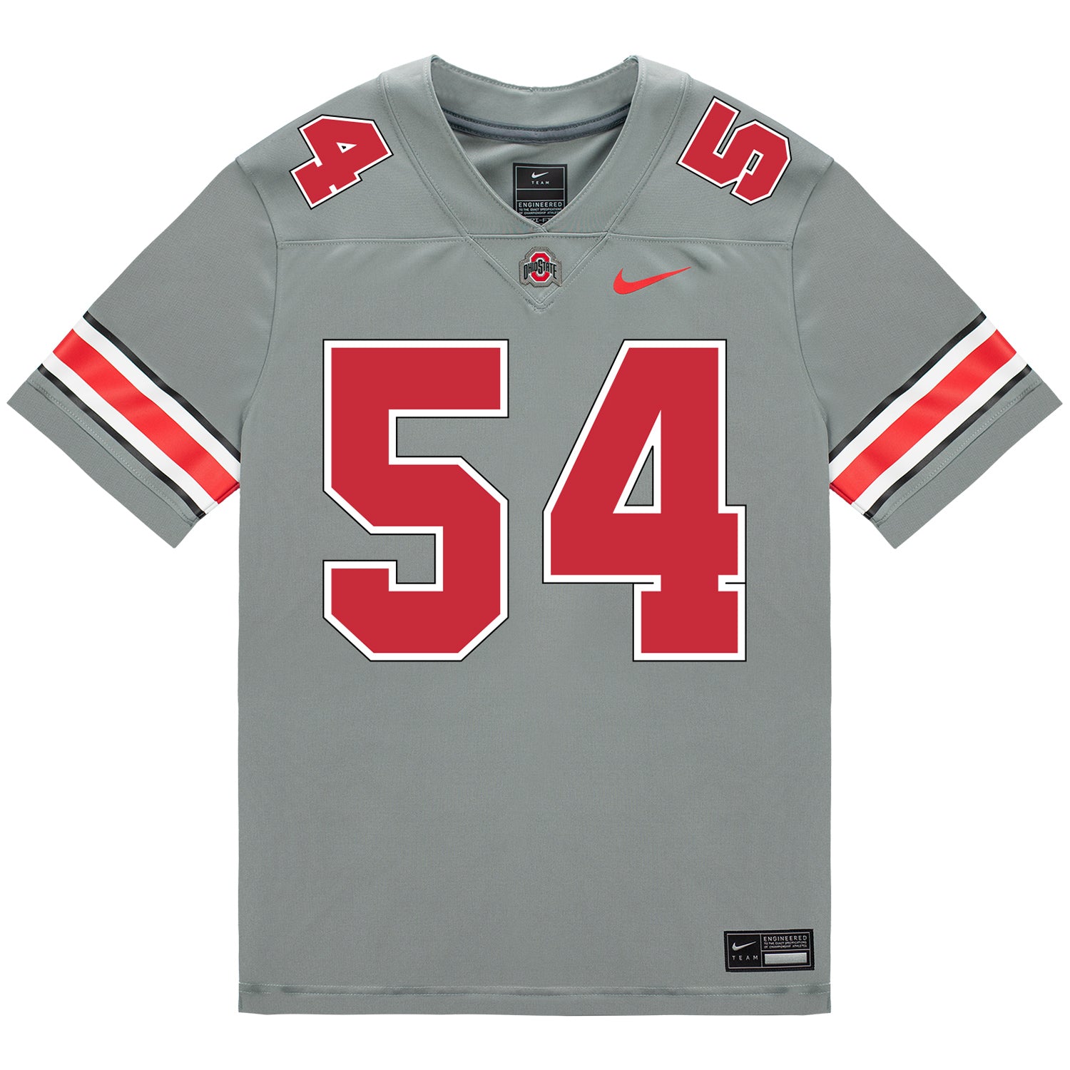 Ohio State Buckeyes Nike #54 Toby Wilson Student Athlete Gray Football Jersey - Front View