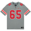 Ohio State Buckeyes Nike #65 Zenuae Michalski Student Athlete Gray Football Jersey - Front View