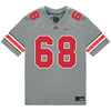 Ohio State Buckeyes Nike #68 George Fitzpatrick Student Athlete Gray Football Jersey - Front View