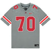 Ohio State Buckeyes Nike #70 Josh Fryar Student Athlete Gray Football Jersey - Front View