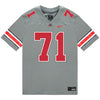 Ohio State Buckeyes Nike #71 Josh Simmons Student Athlete Gray Football Jersey - Front View