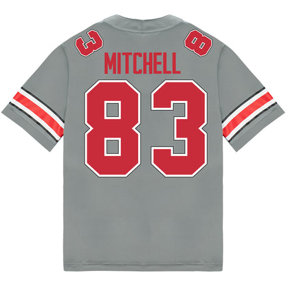 Ohio State Buckeyes Nike #83 Joop Mitchell Student Athlete Gray Football Jersey - Back View