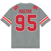 Ohio State Buckeyes Nike #95 Casey Magyar Student Athlete Gray Football Jersey - Back View