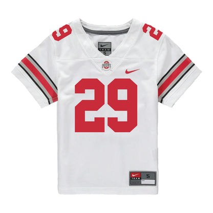 Ohio State Buckeyes Nike #29 Glorien Gough Student Athlete White Football Jersey - Front View