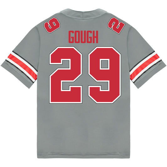 Ohio State Buckeyes Nike #29 Glorien Gough Student Athlete Gray Football Jersey - Back View