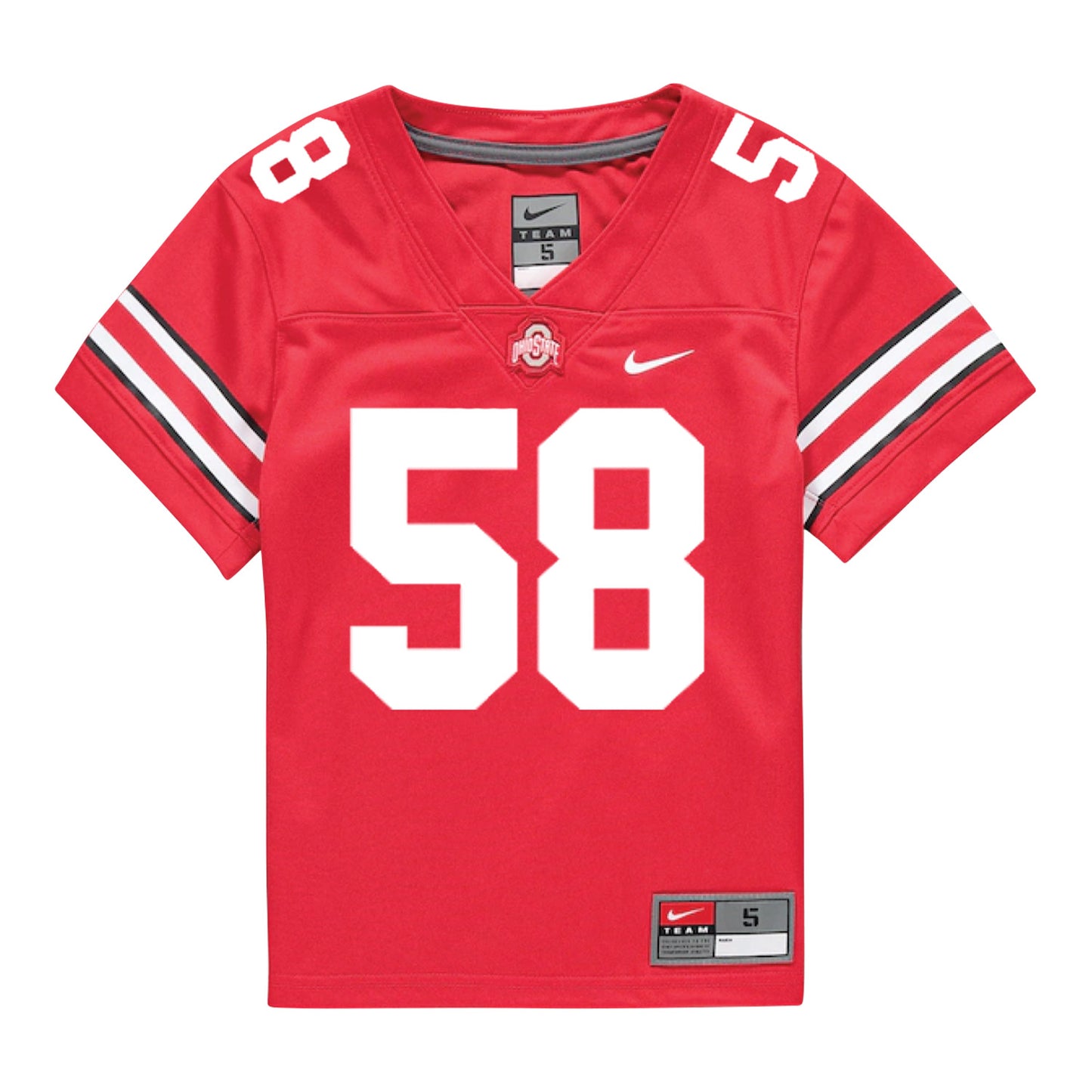 Ohio State Buckeyes Nike #58 Gabe VanSickle Student Athlete Scarlet Football Jersey - Front View