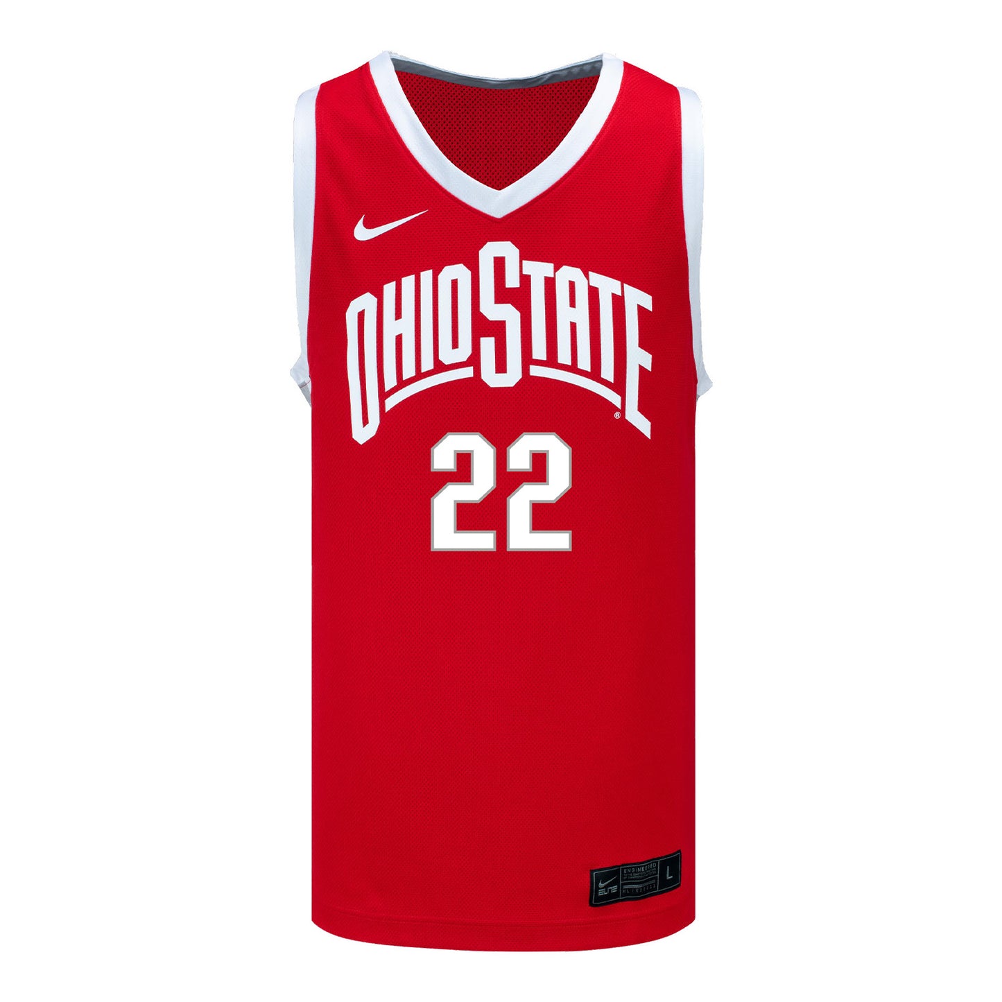 Ohio State Buckeyes Nike Women's Basketball Student Athlete #22 Jaloni Cambridge Scarlet Jersey - Front View