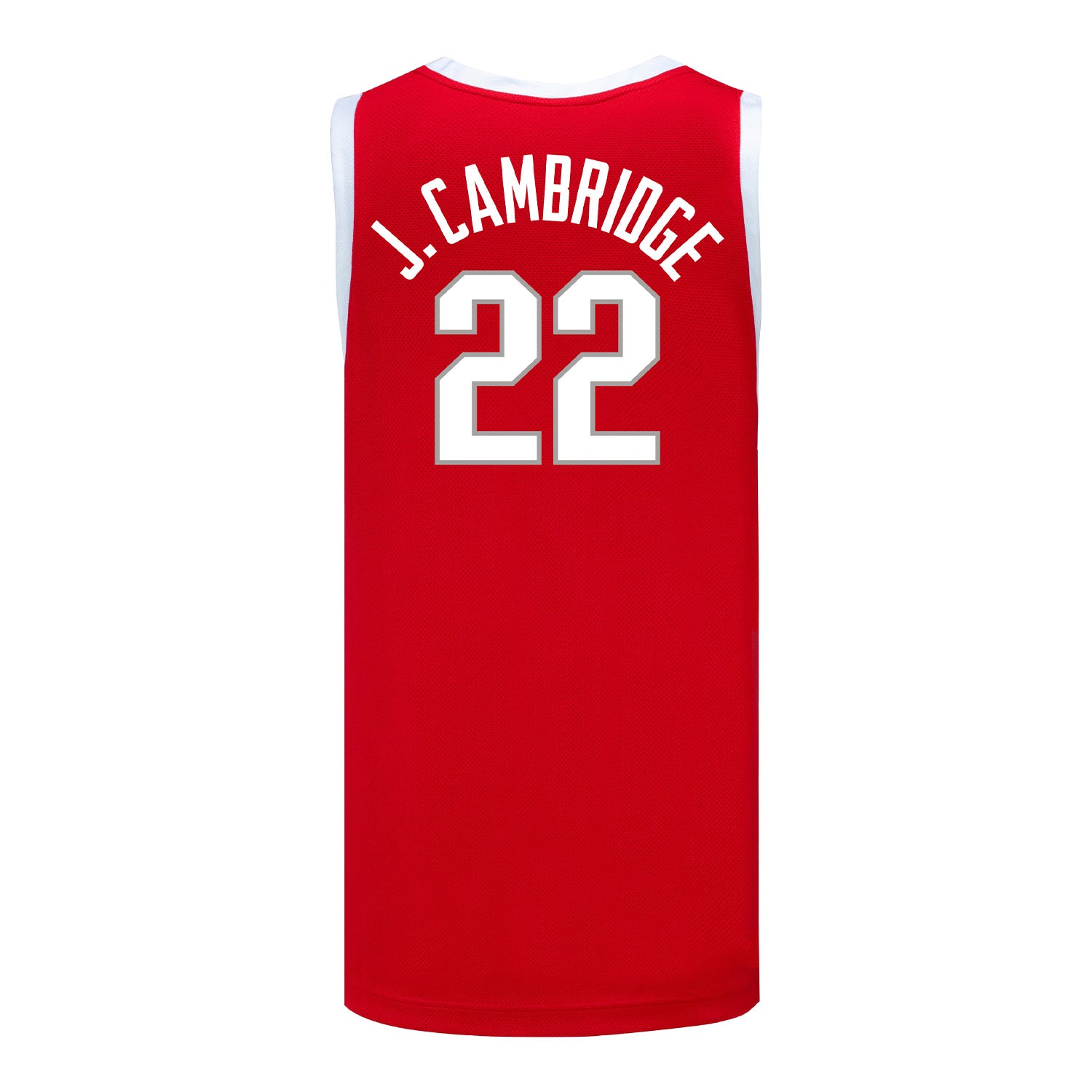 Ohio State Buckeyes Nike Women's Basketball Student Athlete #22 Jaloni Cambridge Scarlet Jersey - Back View