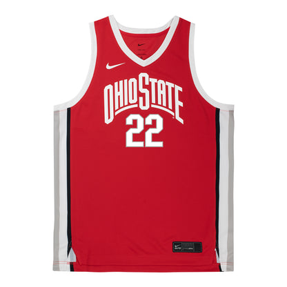 Ohio State Buckeyes Nike Women's Basketball Student Athlete #22 Jaloni Cambridge Scarlet Jersey