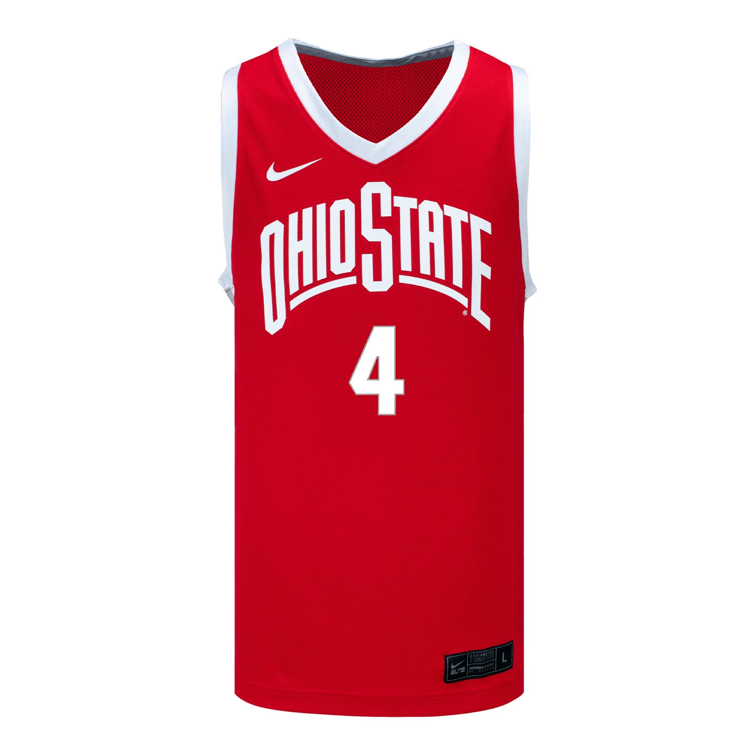 Ohio State Buckeyes Nike Basketball Student Athlete #4 Aaron Bradshaw Scarlet Jersey - Front View