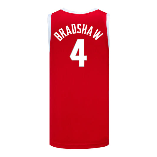 Ohio State Buckeyes Nike Basketball Student Athlete #4 Aaron Bradshaw Scarlet Jersey - Back View