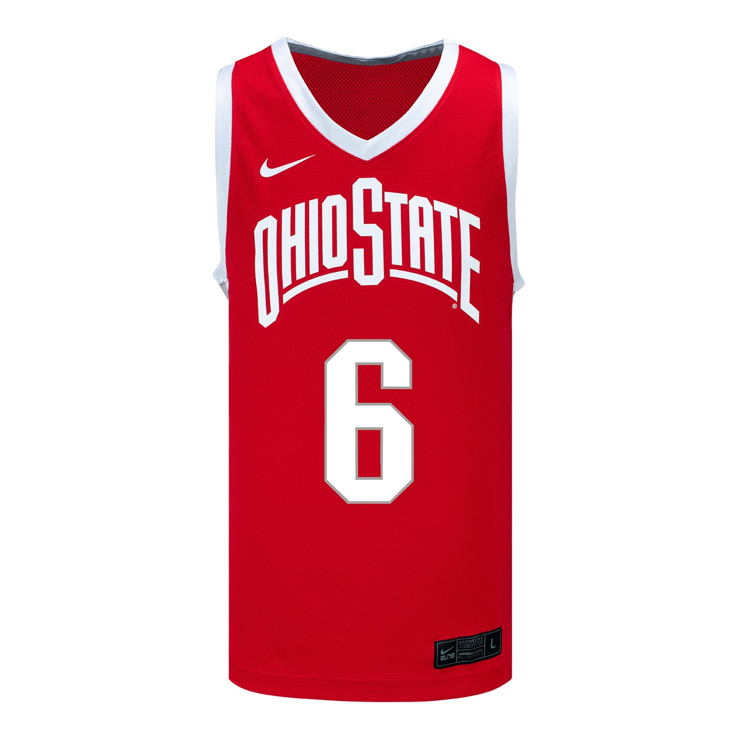 Ohio State Buckeyes Nike Basketball Student Athlete #6 Ques Glover Scarlet Jersey - Front View