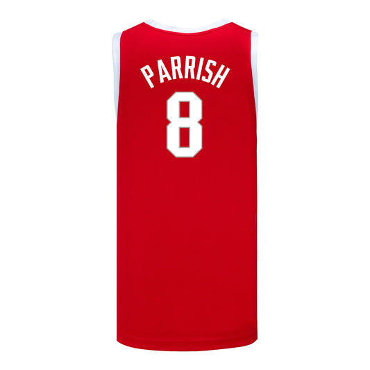 Ohio State Buckeyes Nike Basketball Student Athlete #8 Micah Parrish Scarlet Jersey - Back View