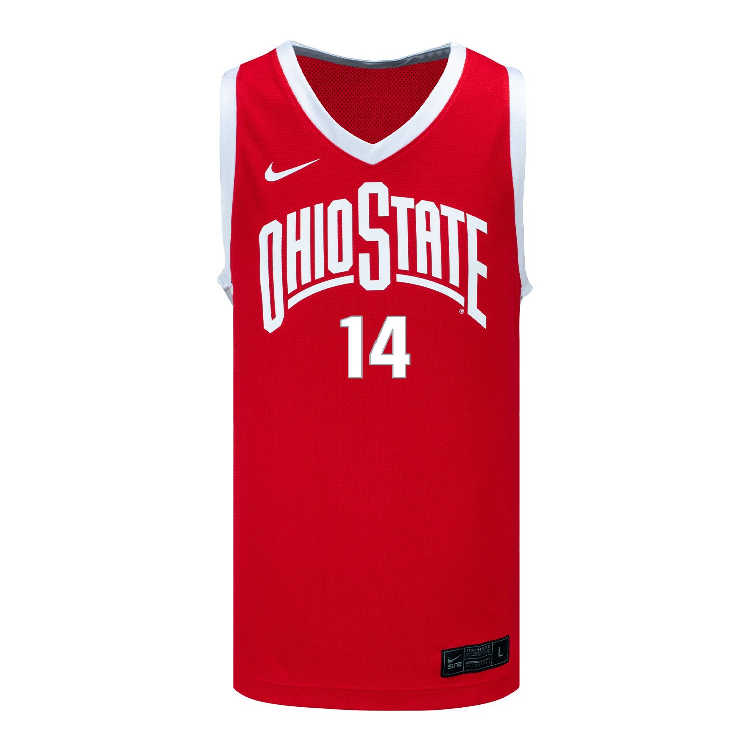 Ohio State Buckeyes Nike Basketball Student Athlete #14 Braylen Nash Scarlet Jersey - Front View