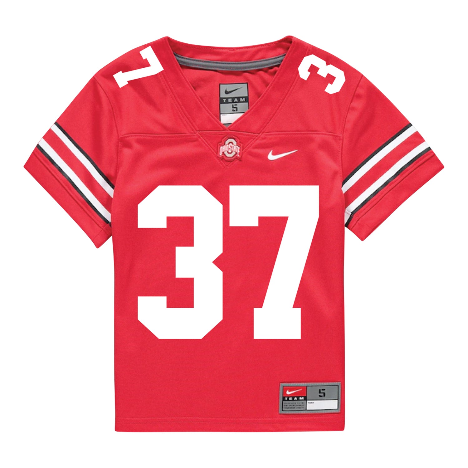 Ohio State Buckeyes Nike #37 Zach Hayes Student Athlete Scarlet Football Jersey - Front View