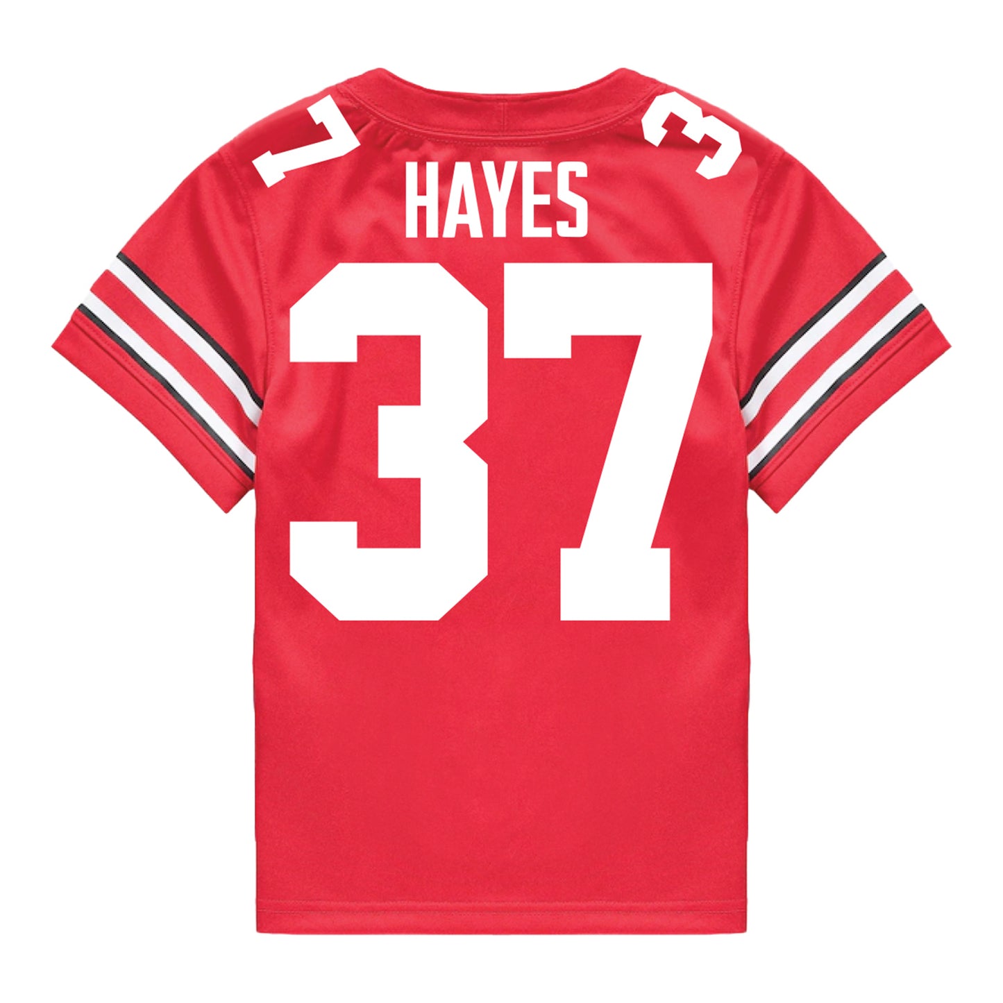 Ohio State Buckeyes Nike #37 Zach Hayes Student Athlete Scarlet Football Jersey - Back View