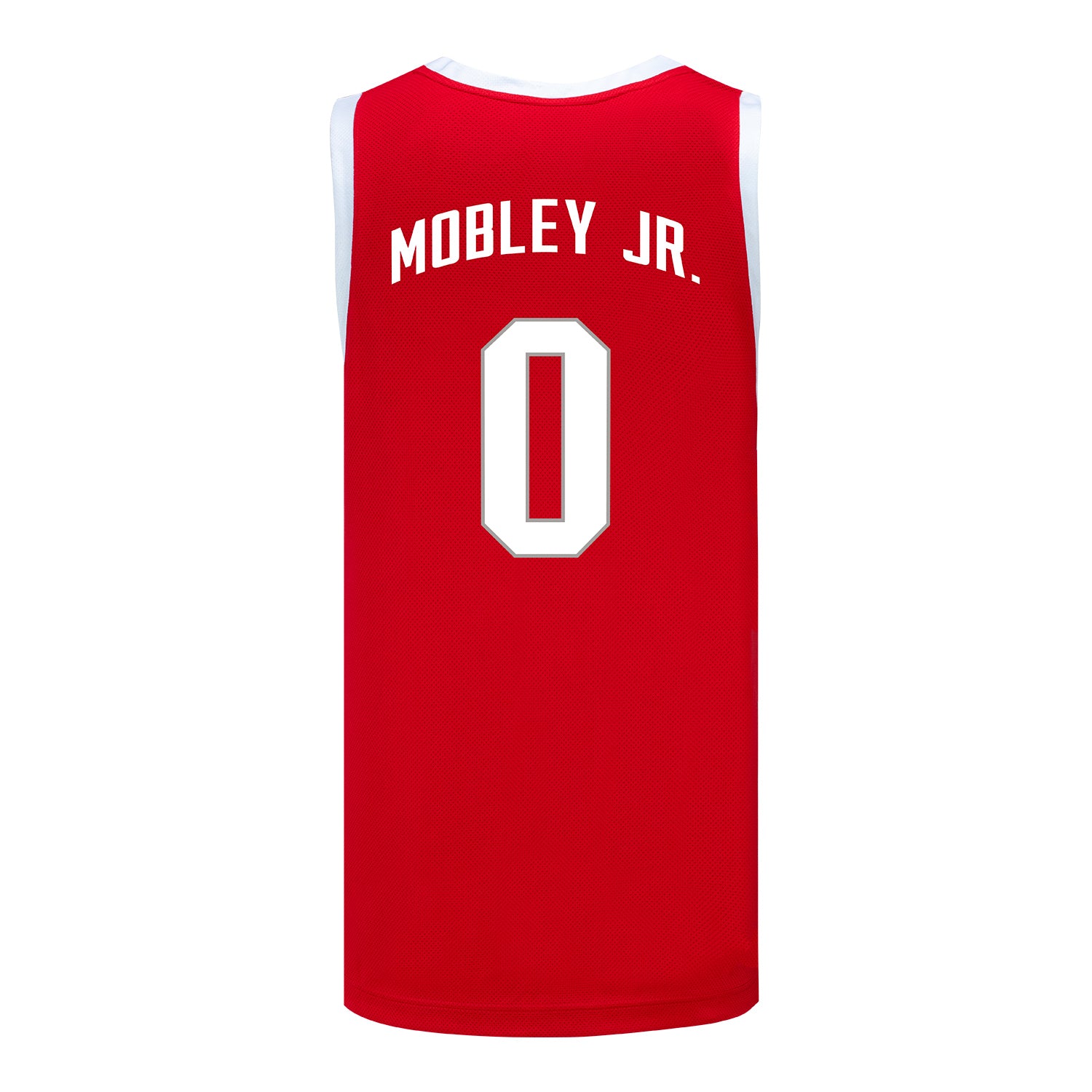 Ohio State Buckeyes Nike Basketball Student Athlete #0 John Mobley Jr. Scarlet Jersey - Back View