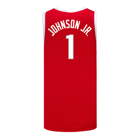 Ohio State Buckeyes Nike Basketball Student Athlete #1 Meechie Johnson Jr. Scarlet Jersey - Back View