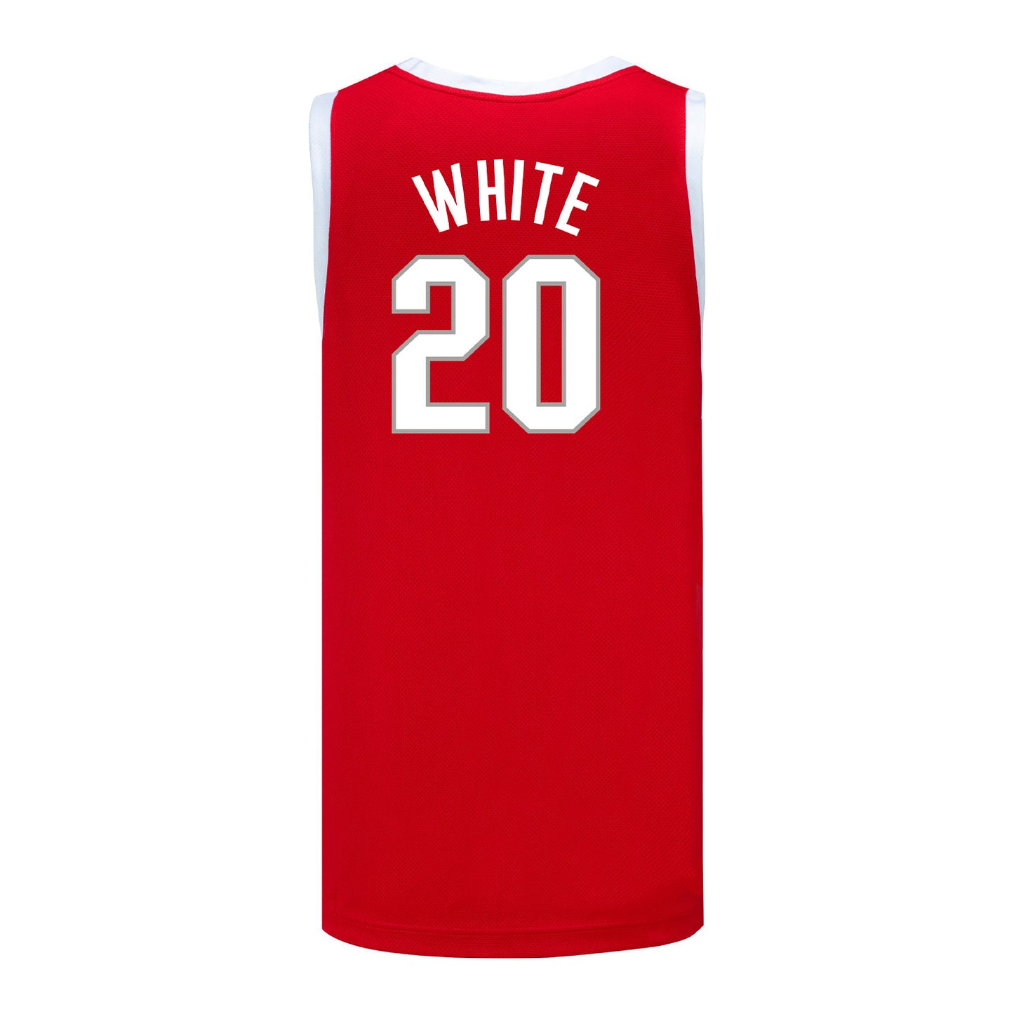 Ohio State Buckeyes Nike Basketball Student Athlete #20 Colin White Scarlet Jersey - Back View