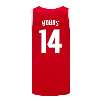 Ohio State Buckeyes Nike Women's Basketball Student Athlete #14 Ella Hobbs Scarlet Jersey - Back View