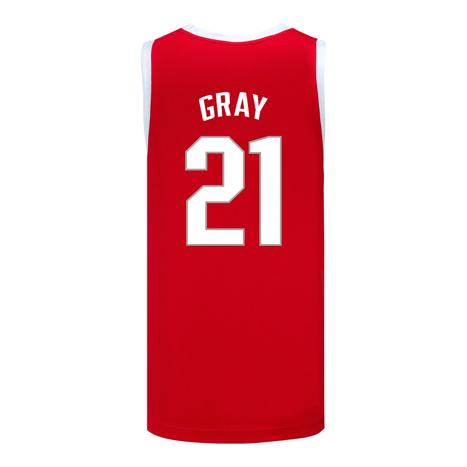 Ohio State Buckeyes Nike Women's Basketball Student Athlete #21 Chance Gray Scarlet Jersey - Back View