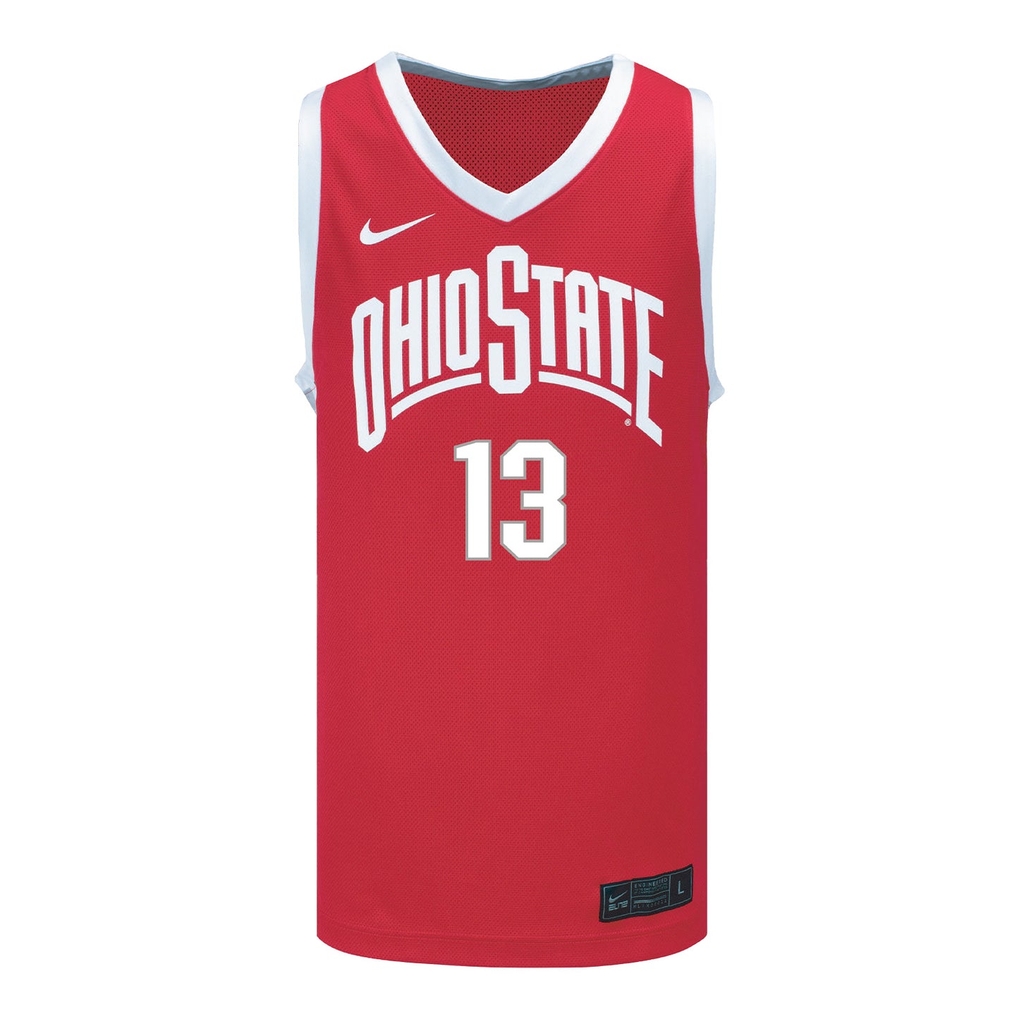 Ohio State Buckeyes Nike Basketball Student Athlete #13 Sean Stewart Scarlet Jersey - Front View