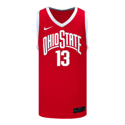 Ohio State Buckeyes #7 Christoph Tilly Student Athlete Basketball Jersey - Front View