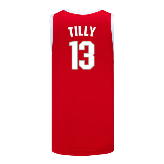 Ohio State Buckeyes #7 Christoph Tilly Student Athlete Basketball Jersey - Back View