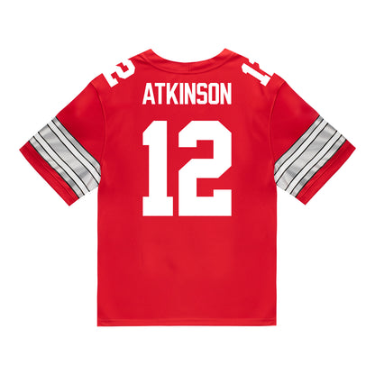 Ohio State Buckeyes Nike #12 Beau Atkinson Student Athlete Scarlet Football Jersey