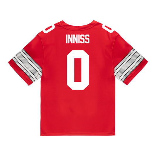 Ohio State Buckeyes Nike #0 Brandon Inniss Student Athlete Scarlet Football Jersey