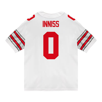 Ohio State Buckeyes Nike #0 Brandon Inniss Student Athlete White Football Jersey