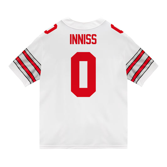 Ohio State Buckeyes Nike #0 Brandon Inniss Student Athlete White Football Jersey