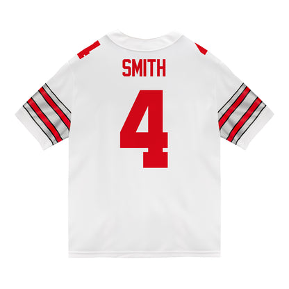 Ohio State Buckeyes Nike #4 Jeremiah Smith Student Athlete White Football Jersey