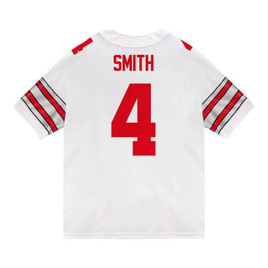 Ohio State Buckeyes Nike #4 Jeremiah Smith Student Athlete White Football Jersey