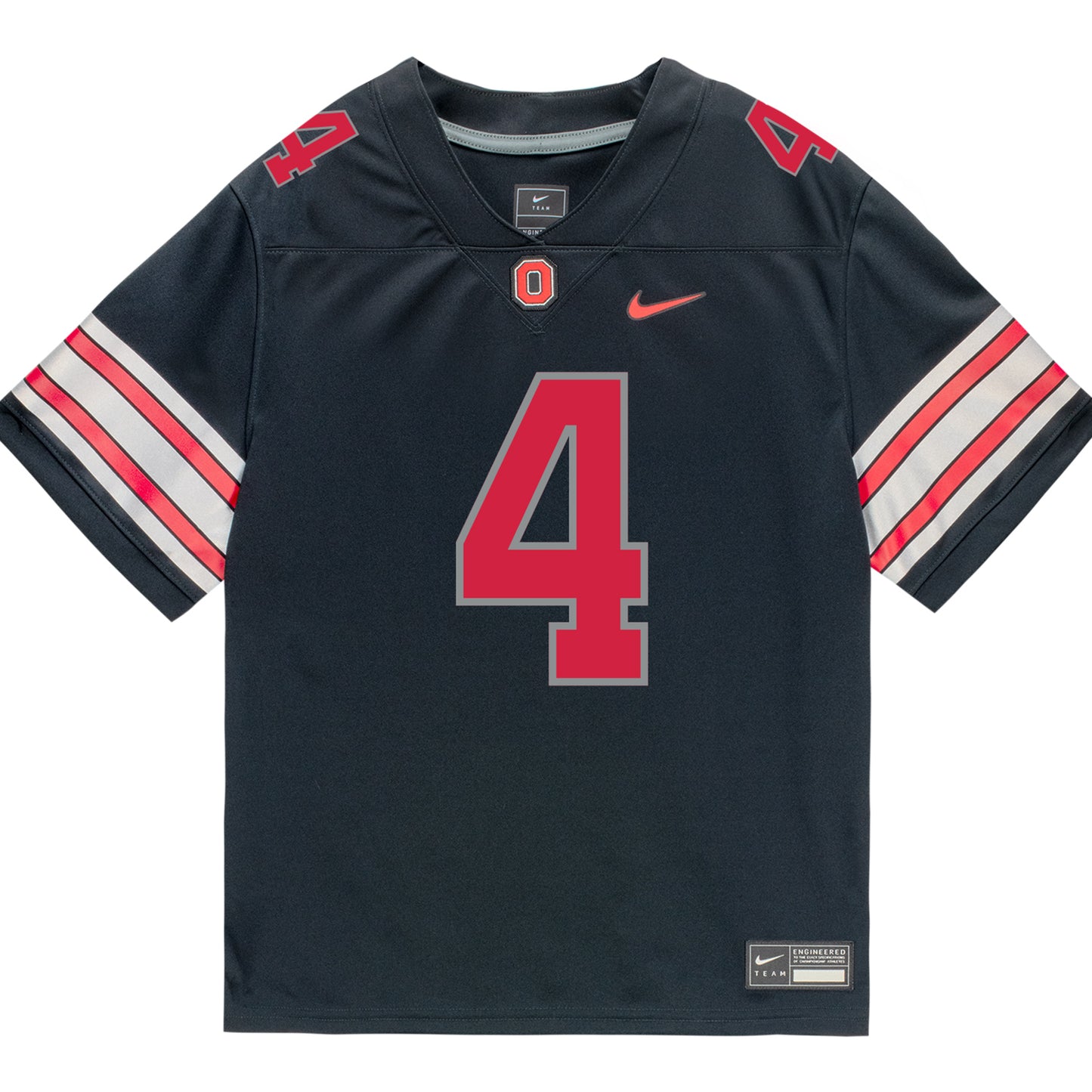 Ohio State Buckeyes Nike #4 Jeremiah Smith Student Athlete Black Football Jersey