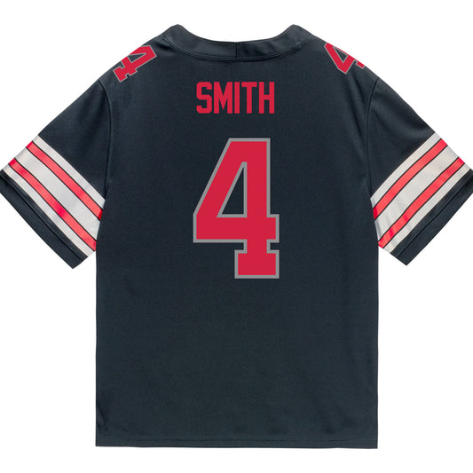 Youth Ohio State Buckeyes #4 Jeremiah Smith Student Athlete Black Football Jersey