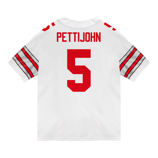 Ohio State Buckeyes Nike #5 Riley Pettijohn Student Athlete White Football Jersey
