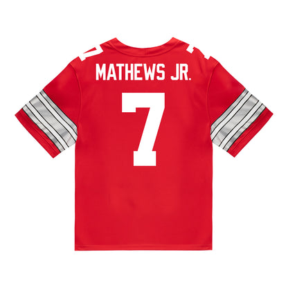 Ohio State Buckeyes Nike #7 Jermaine Mathews Jr. Student Athlete Scarlet Football Jersey