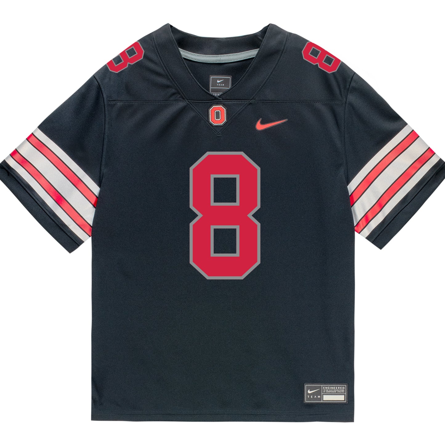 Ohio State Buckeyes Nike #8 Jaylen McClain Student Athlete Black Football Jersey