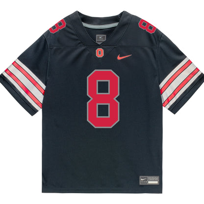 Ohio State Buckeyes Nike #8 Jaylen McClain Student Athlete Black Football Jersey