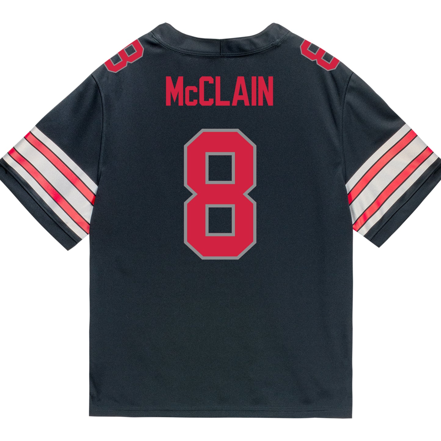 Ohio State Buckeyes Nike #8 Jaylen McClain Student Athlete Black Football Jersey
