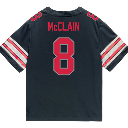 Ohio State Buckeyes Nike #8 Jaylen McClain Student Athlete Black Football Jersey