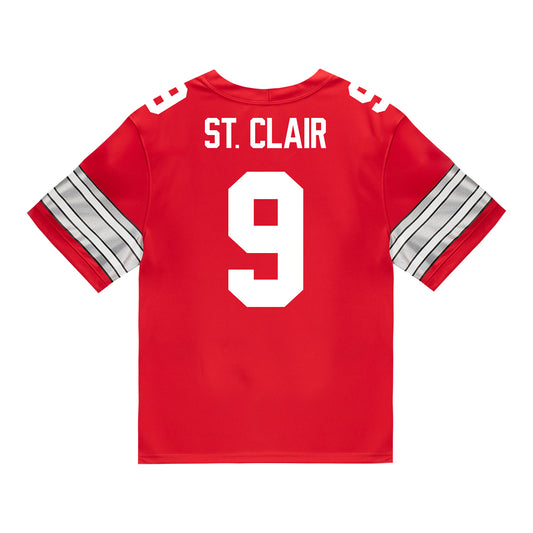 Ohio State Buckeyes Nike #9 Tavien St. Clair Student Athlete Scarlet Football Jersey