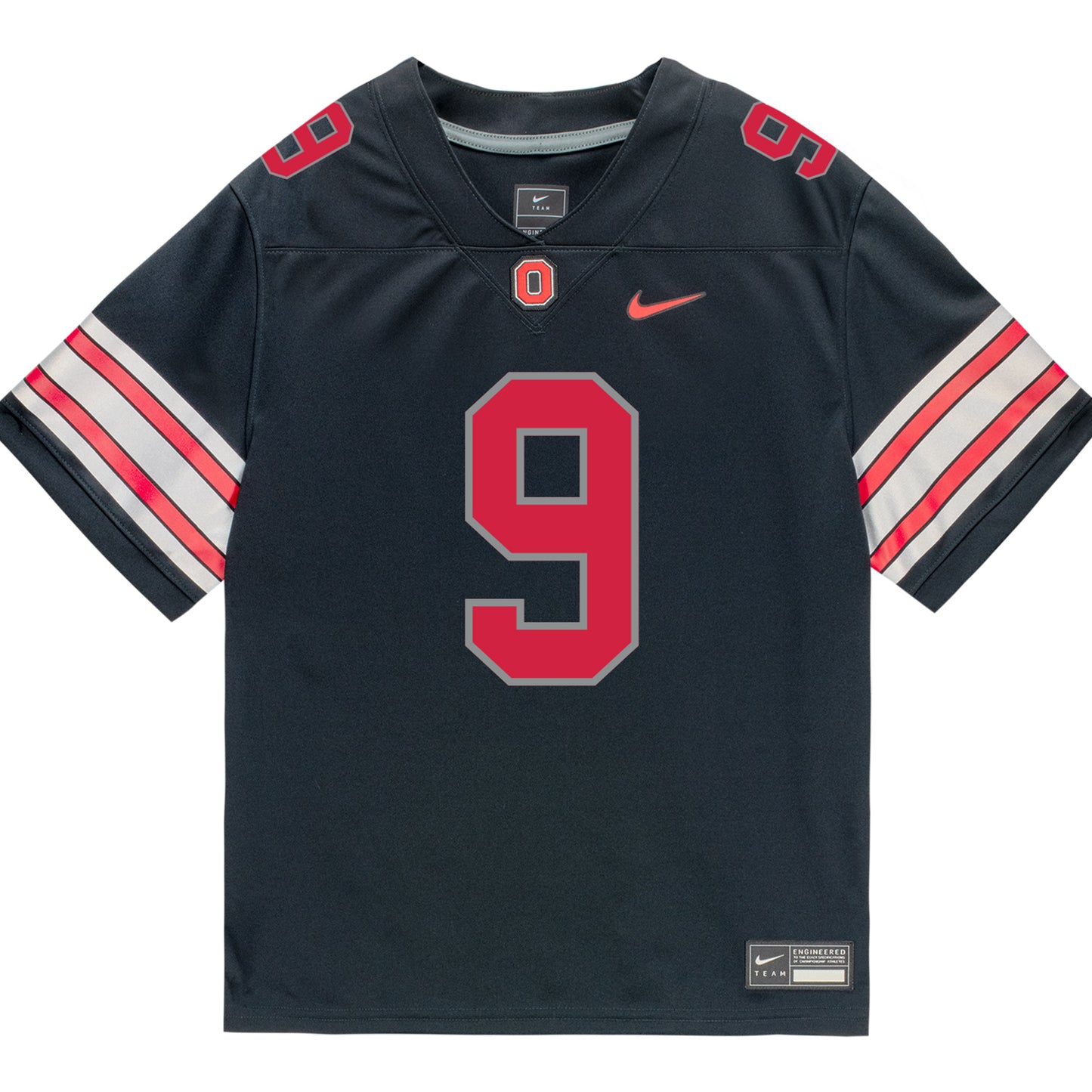 Ohio State Buckeyes Nike #9 Tavien St. Clair Student Athlete Black Football Jersey