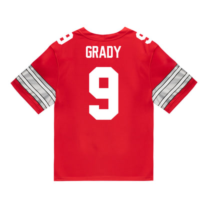 Ohio State Buckeyes Nike #9 Zion Grady Student Athlete Scarlet Football Jersey
