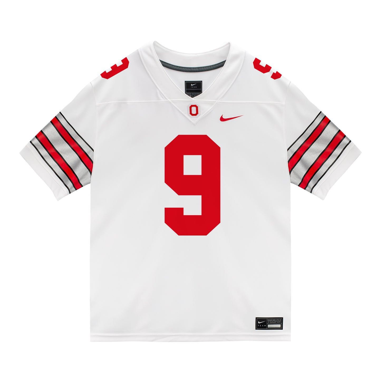 Ohio State Buckeyes Nike #9 Zion Grady Student Athlete White Football Jersey