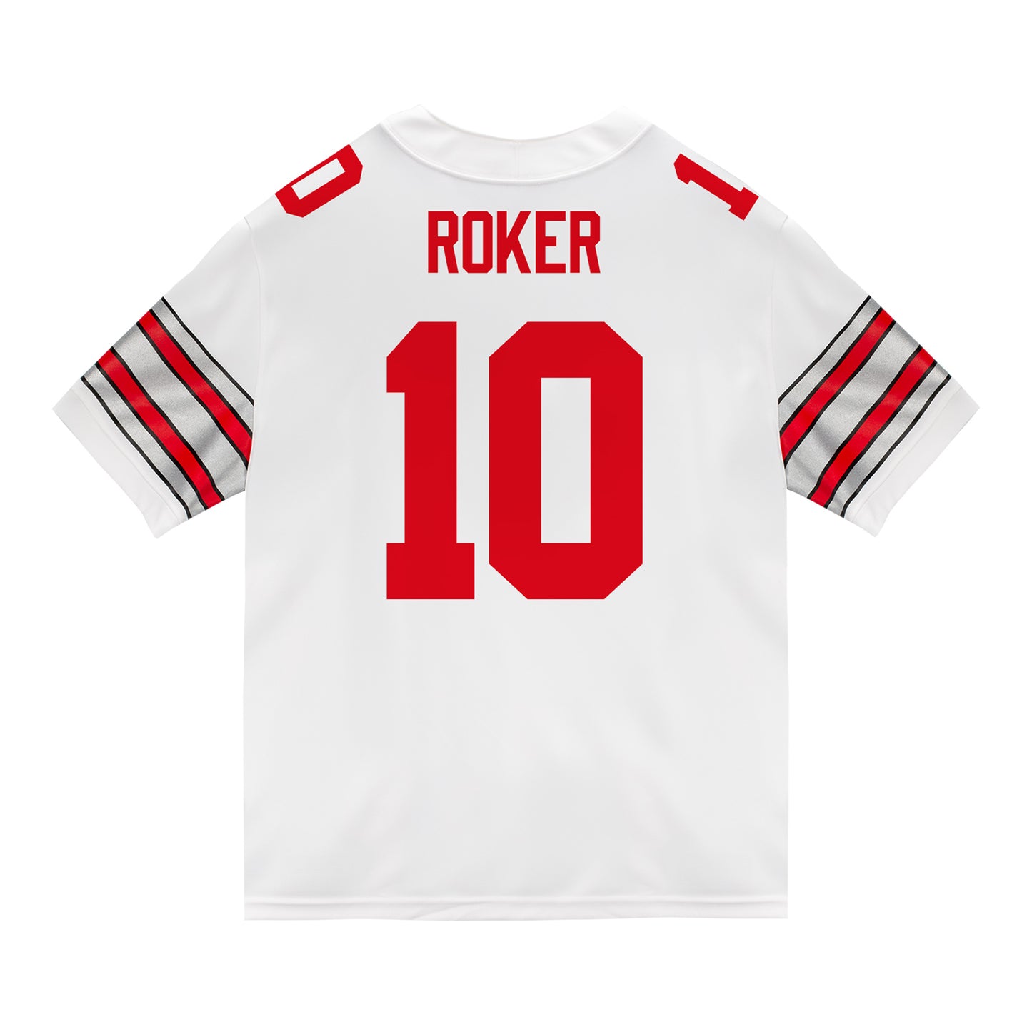Ohio State Buckeyes Nike #10 Leroy Roker Student Athlete White Football Jersey