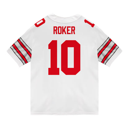Ohio State Buckeyes Nike #10 Leroy Roker Student Athlete White Football Jersey